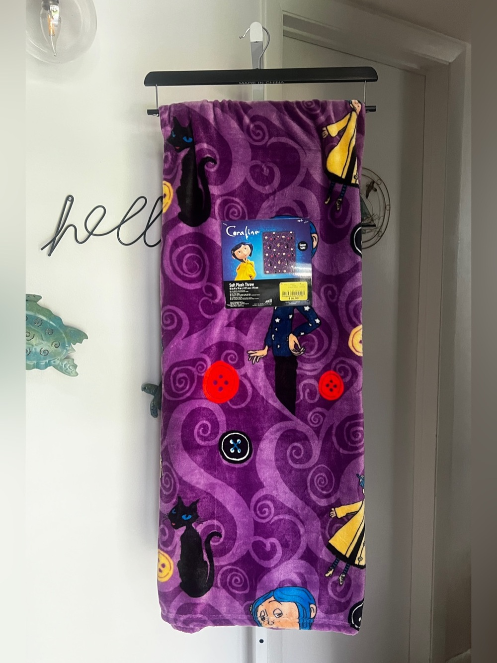 NEW Coraline Purple Halloween Throw Blanket 50”x70” 2026 VIRAL